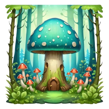 magical mushroom shield object icon, shield crafted from mushroom bark, glowing spores, fantasy forest design, soft green-blue aura, 3D cartoon, mobile game icon style, centered, clean background, no text, no watermark
 
 sticker