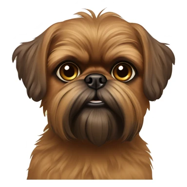 Brown Brussels griffon sticker