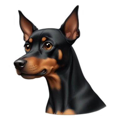 Black pinscher sticker