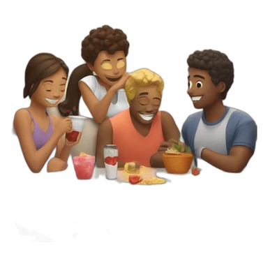 i lobe spending time with friends sticker