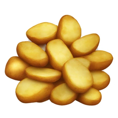 fried ruddy potatoes in a plate sticker