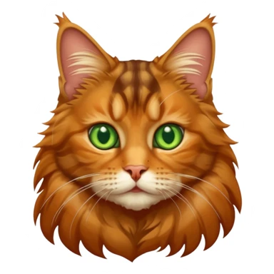 A Maine coon tabby cat emoji sticker