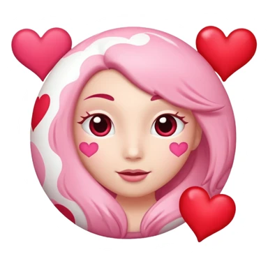 Venus the planet of love. with hearts around it sticker