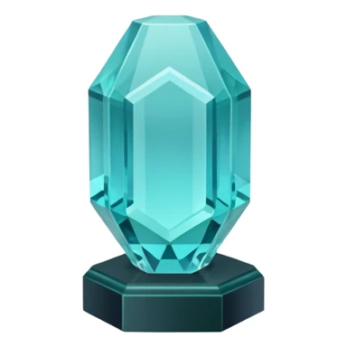 Magic Aquamarine mineral crystal On the stand sticker