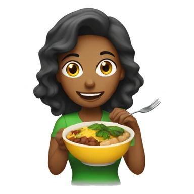 Mom eating Brazilian food  sticker