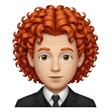 curly redhead drag king sticker