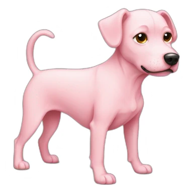 No hair pink dog sticker