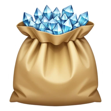 opened bag full of diamond crystals sticker