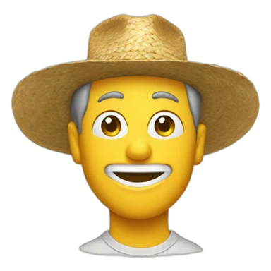 chat avec chapeau de paille  sticker