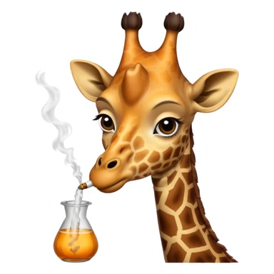 Giraff smoking a bong sticker
