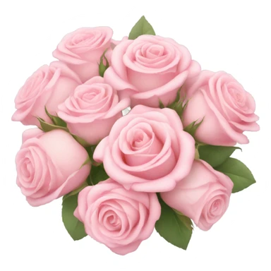 bouquet of pastel pink roses sticker