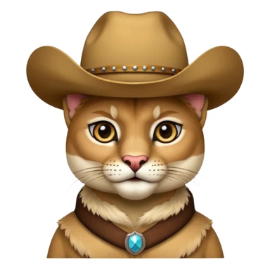 puma with cowboy hat sticker