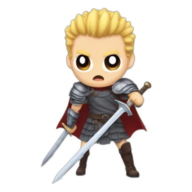 angry berserk guts carrying huge sword without guard sticker