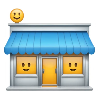 Emoji for an e-commerce marketplace: a web storefront, digital shop, or online shopping symbol. sticker