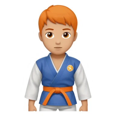 Judokas ceinture orange sticker