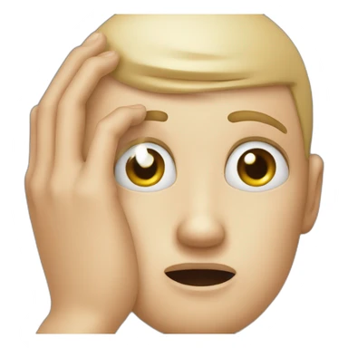 face palm and rolling eyes sticker