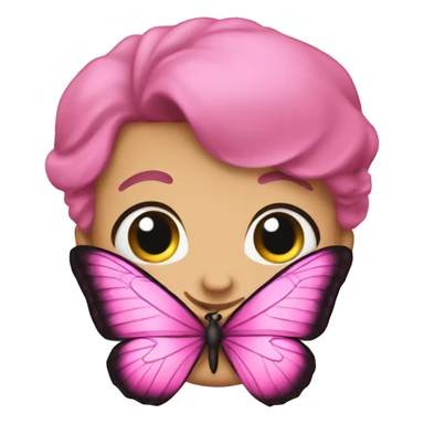 borboleta rosa sticker