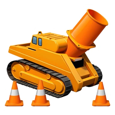tank crushing multiple traffic cones under its treads sticker