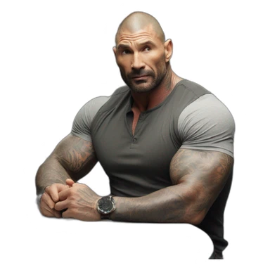 actor dave bautista wearing henley  sticker
