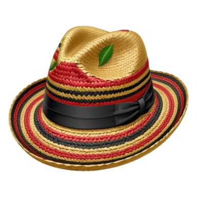 Sombrero Vueltiao con varias rallas negras sticker