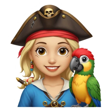 pirate and parrot😈👧🏻😏 sticker