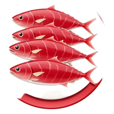 Make tuna sashimi iPhone emoji style sticker