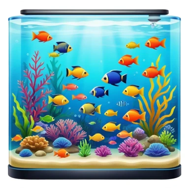 colorful aquarium with tropical fish sticker