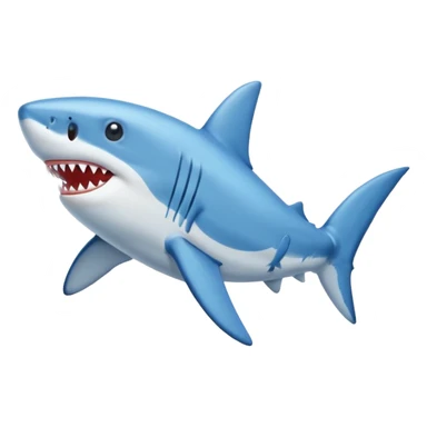 Hazme un sticker con un un tiburón con tenis azules sticker