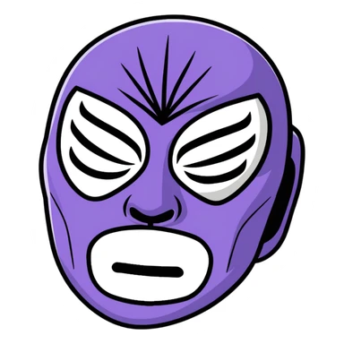 black and lavender luchador mask sticker