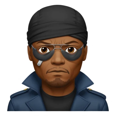 Nick Fury Samuel L. Jackson one eye covered with eye patch sticker