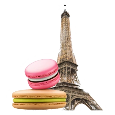 Macaroon on eiffel tower  sticker