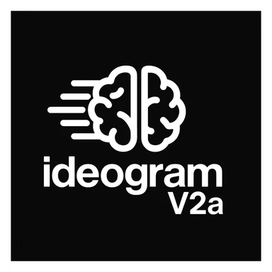 recreate this logo with text of "ideogram V2a", MAKE IT FIT IN SQAURE  sticker