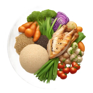 a large plate of healthy food sticker