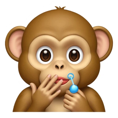 Monkey blowing kisses sticker