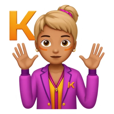 Person Posing as the letters HK sticker