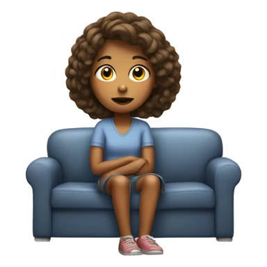 girl watching tv sticker
