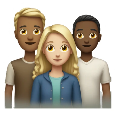 white Family with 3 kids : Eldest is girl and 2 boys sticker