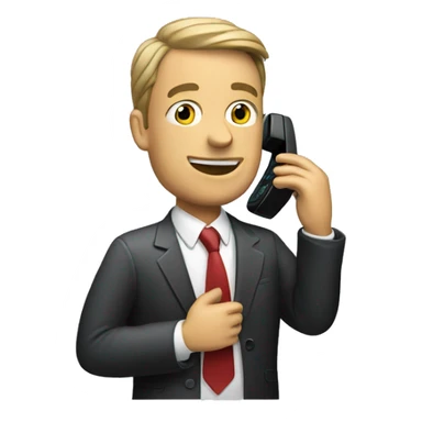 businessman talking on his cell phone sticker