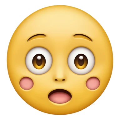 simple yellow circle face emoji, and that slightly surprised sticker