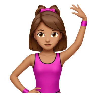 A preppy girl with brown hair and she is a Dancer sticker
