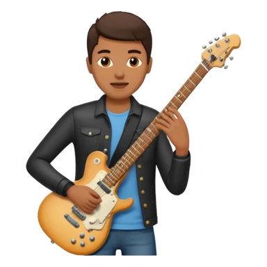 guitarist with electric guitar sticker