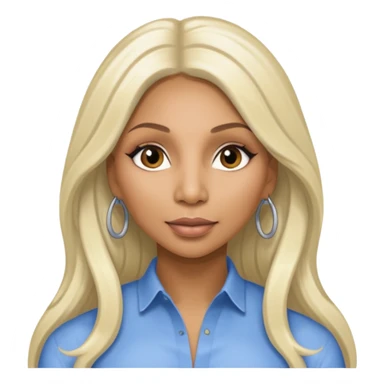 Tamar Braxton with long platinum blonde hair sticker