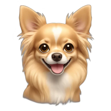 Chihuahua long-hair smiling sticker