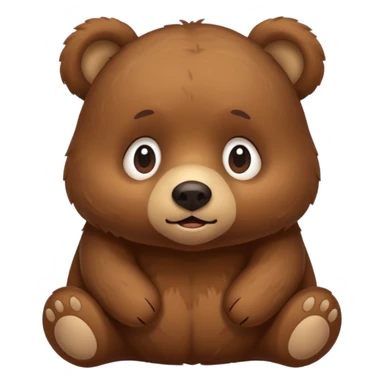Tiny little bear confused  sticker