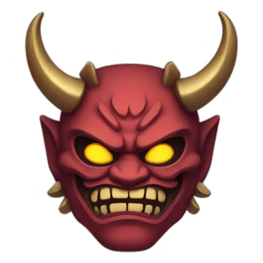 oni mask sticker