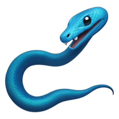 Blue snake sticker