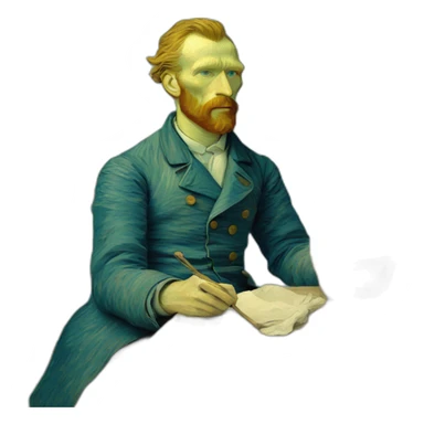 van gogh painting sticker