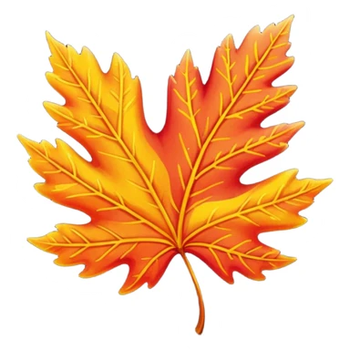 LEAF Falling FROM  tree with beautiful autumn colors, sticker