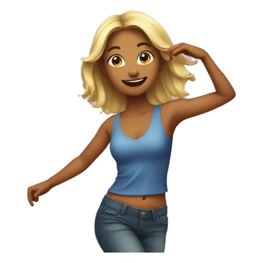 Dancing girl sticker