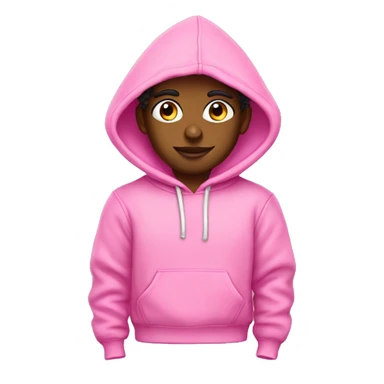 Pink palm puff hoodie  sticker